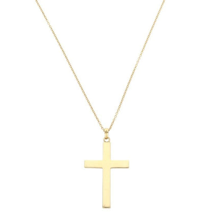 Tiffany & Co 18K Yellow Gold Cross Necklace Men's 18inch
