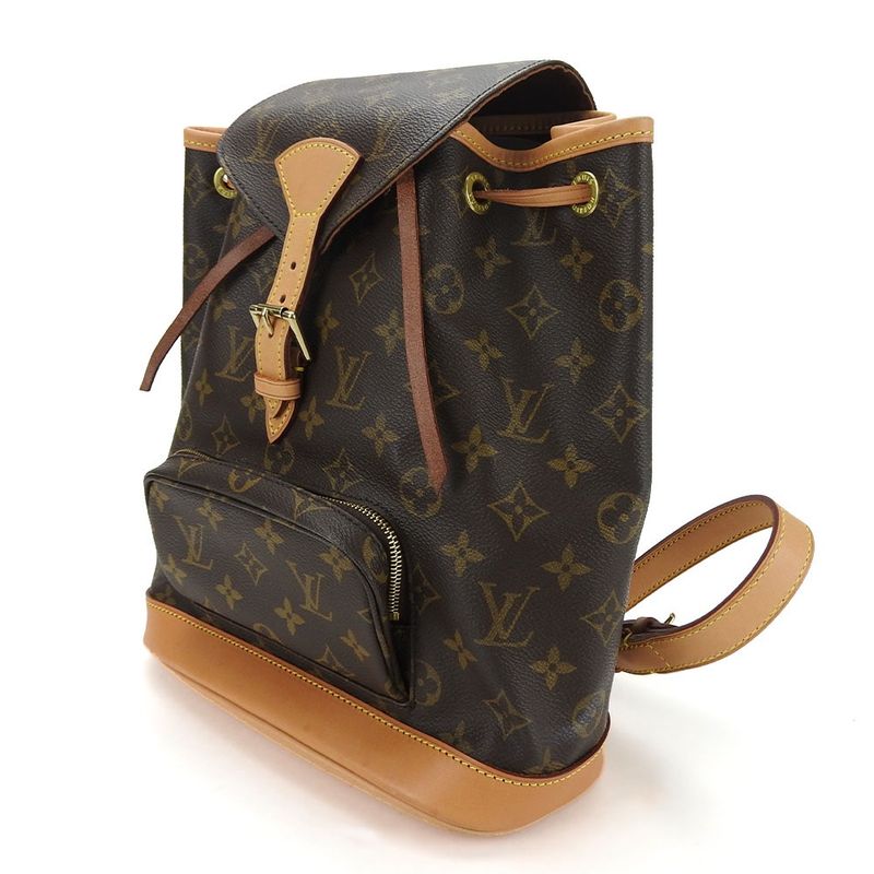 Louis Vuitton Rucksack Backpack Sac Montsourismm M51136 Monogram Gold Hardware