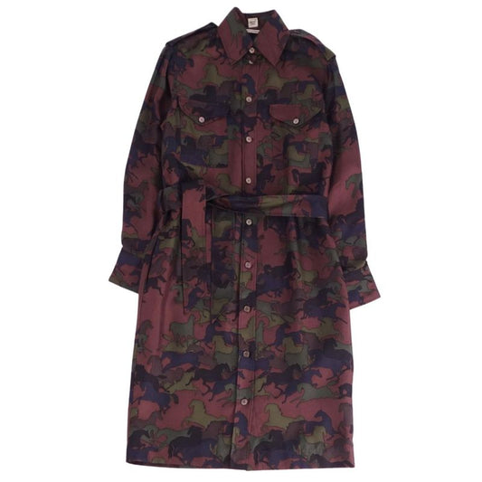 Hermes Dress Shirt Dress All Over Silk Top