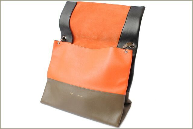 Celine Shoulder Bag Clutch Bag Celine ALL SOFT ALL SOFT Black Orange Khaki 17218