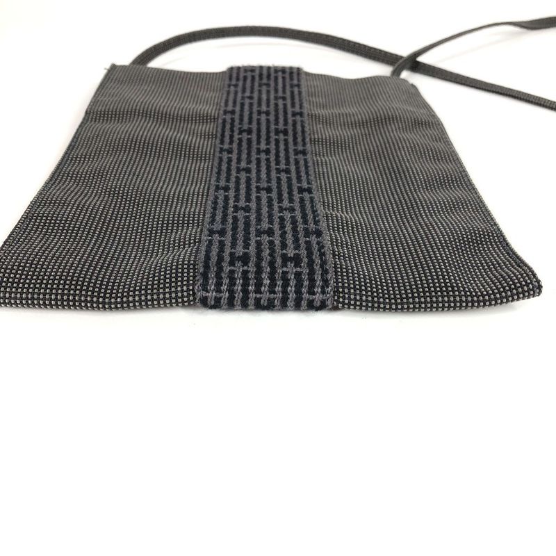 Hermes Shoulder Bag Yale Line Polyester Gray