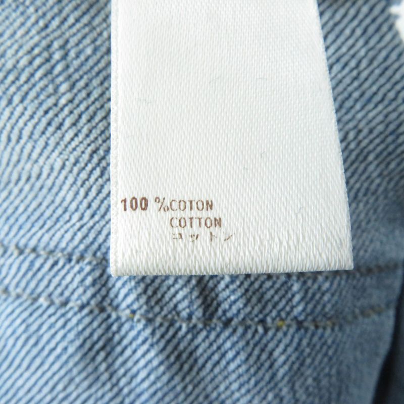 Louis Vuitton 100% Cotton Monogram Denim Pants Bottoms Indigo 38 Made In Italy