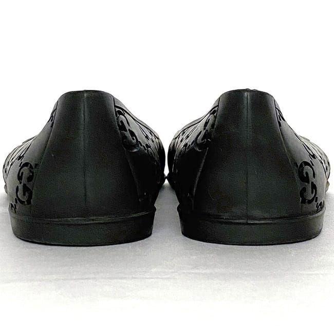 Gucci Flat Shoes Black Cima Excellent Condition 24.0cm (9.45in) Rubber Preowned