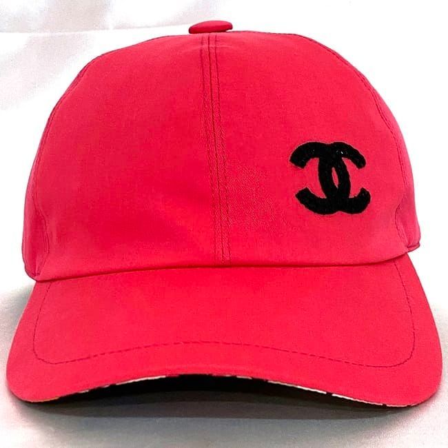 Chanel Cap Pink Coco Mark Hat 100% Cotton