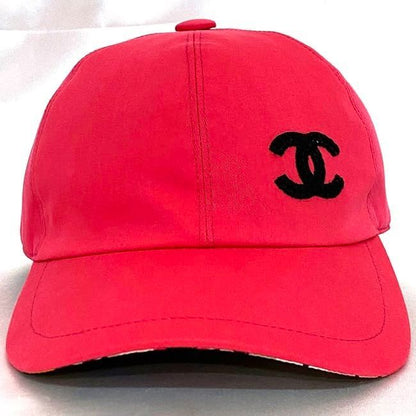 Chanel Cap Pink Coco Mark Unused Excellent Condition Hat 100% Cotton