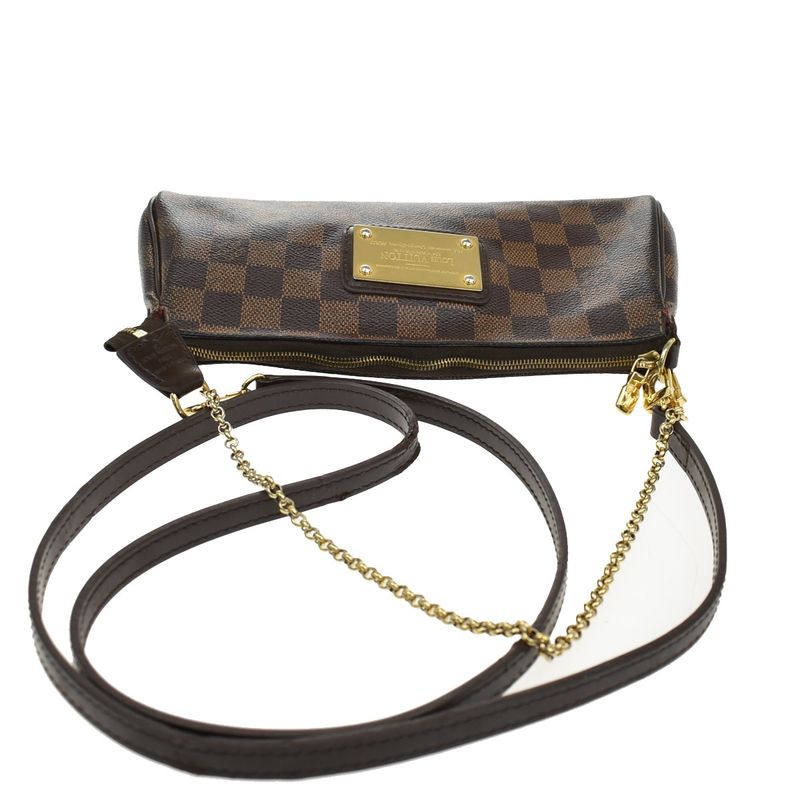Louis Vuitton Shoulder Bag Handbag Eva 2WAY Damier Ebène N55213 16kb053