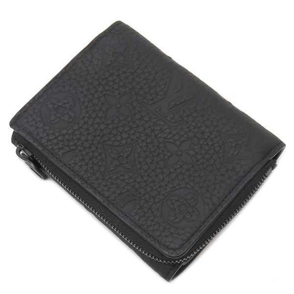 Louis Vuitton Trifold Wallet Portefeuille Pilot Taurillon Leather Noir Black
