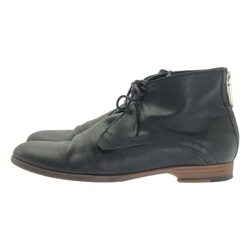 Dior Homme - Suede Leather Back Zip Chukka Boots - 40 1 2 - Black - Men's