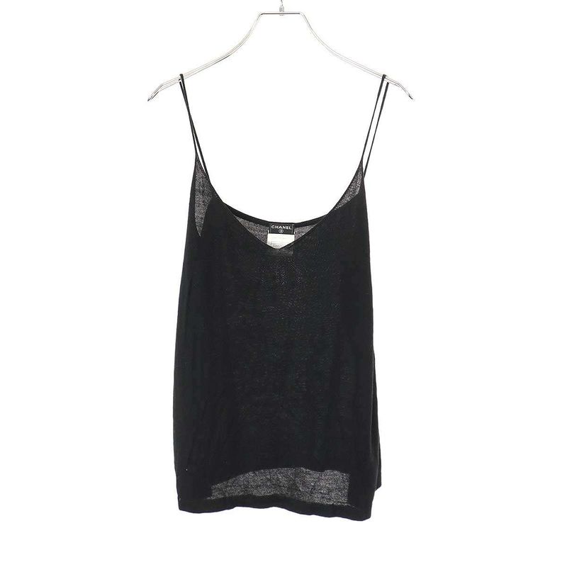 Chanel 2006aw Cardigan and Camisole Ensemble P28481k00073 Black 42