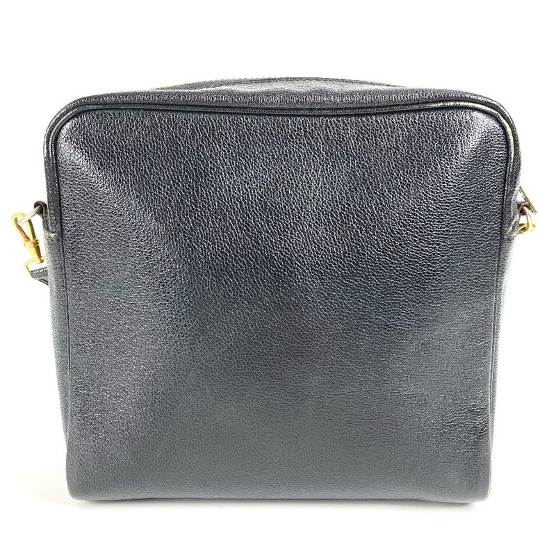 Hermes Shoulder Bag Jockey Horse Cheval Leather Black