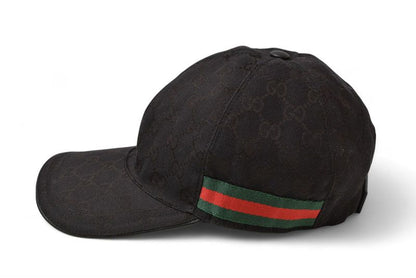 Gucci Baseball Cap Hat Gucci GG Black Red Green 200035 Kqwbg 1060 Size M 58cm