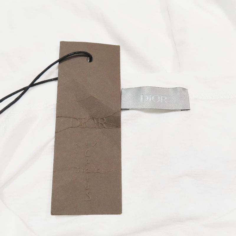 Unused 22aw Dior X Travis Scott Cactus Jack Travis Scott T-Shirt Logo Print Cut