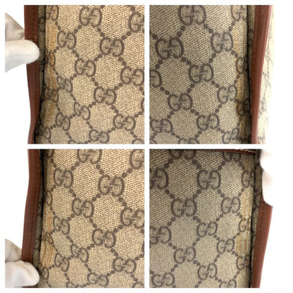 Gucci Sherry Line Beige Gold Hardware GG Supreme Canvas 211133 Boston Bag