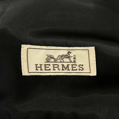 Hermes Leather Wool Melton Jacket - 48 - Black - Men's