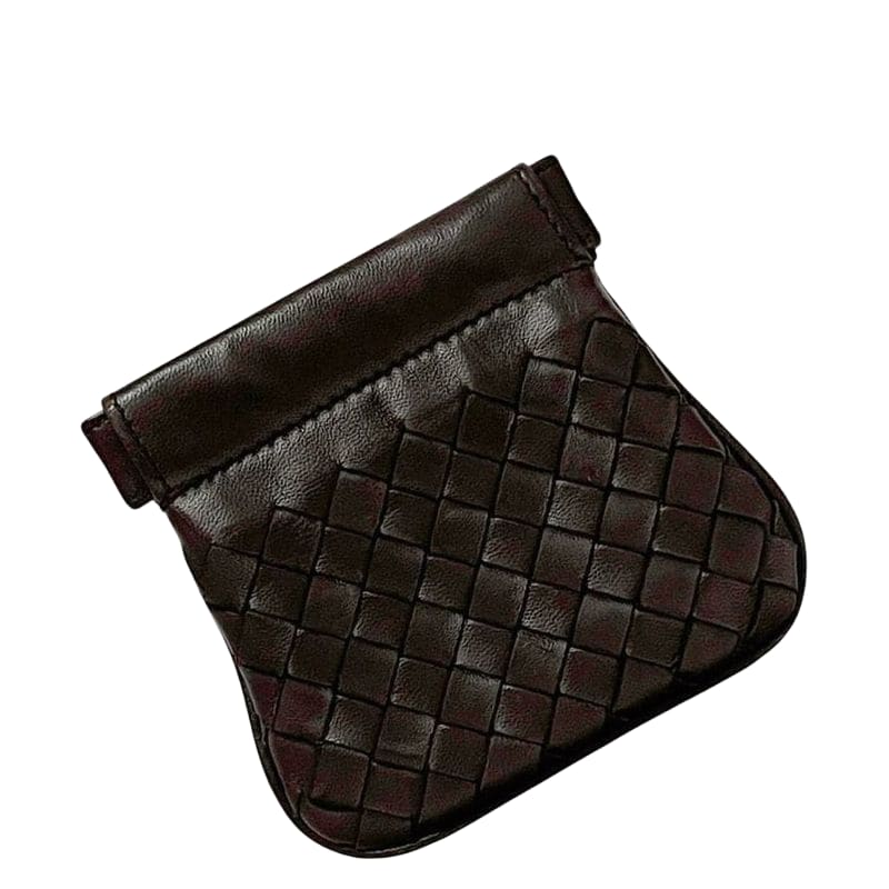 Bottega Veneta Coin Case Brown Intrecciato 189987