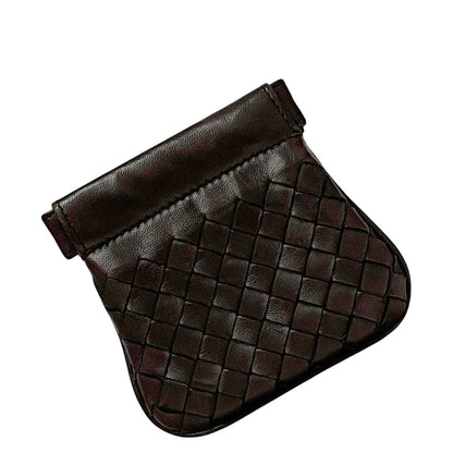 Bottega Veneta Coin Case Brown Intrecciato 189987