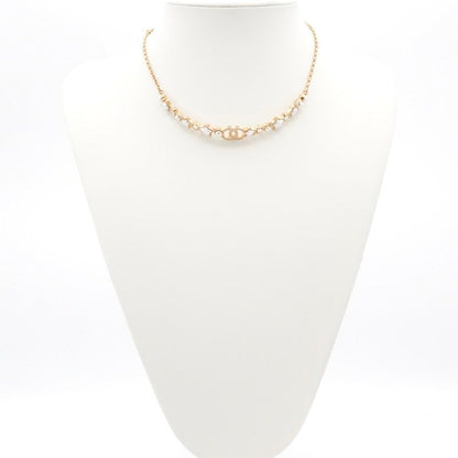 Chanel Necklace Pendant Choker Gold Coco Mark Rhinestone Star