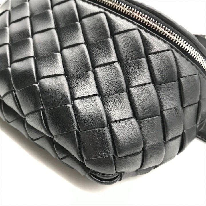 Bottega Veneta Belt Bag Waist Pouch Bag With Key Ring Black