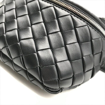 Bottega Veneta Belt Bag Waist Pouch Bag With Key Ring Black