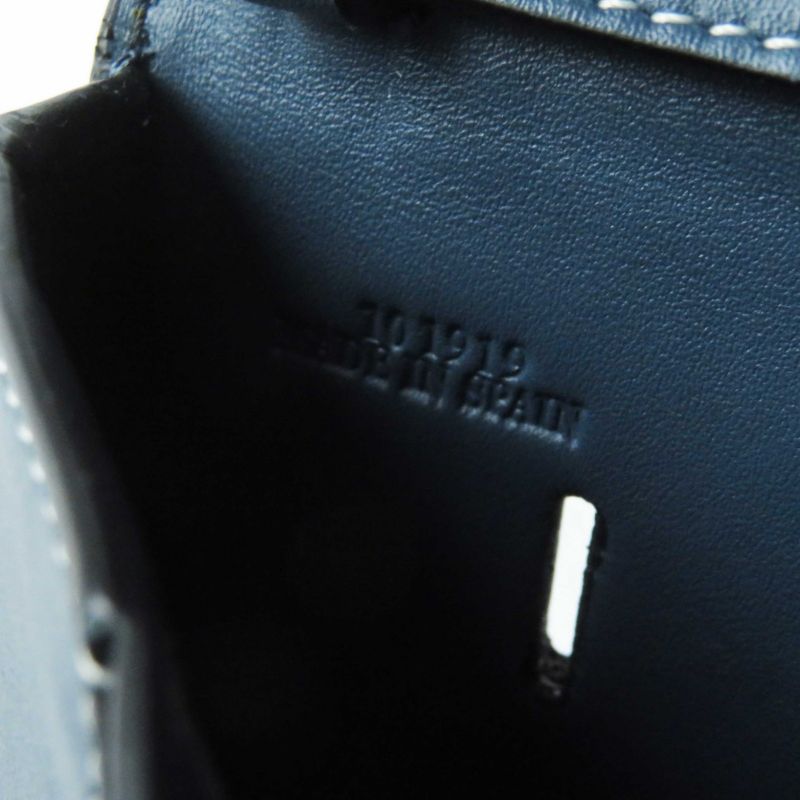 LOEWE Anagram Shape Pressed Heel Pouch/crossbody Leather Shoulder Bag Blue