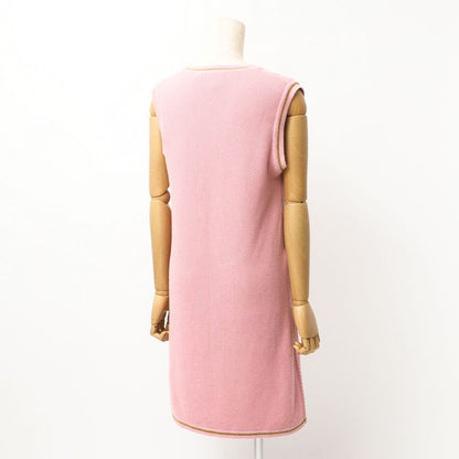 Gucci Dress Size S Knit Sleeveless Double G Chain Wool Cotton Made In