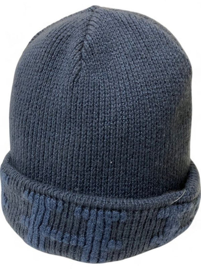 Hermes 19091899024330 H Logo Cashmere Knit Cap Men's Navy ME