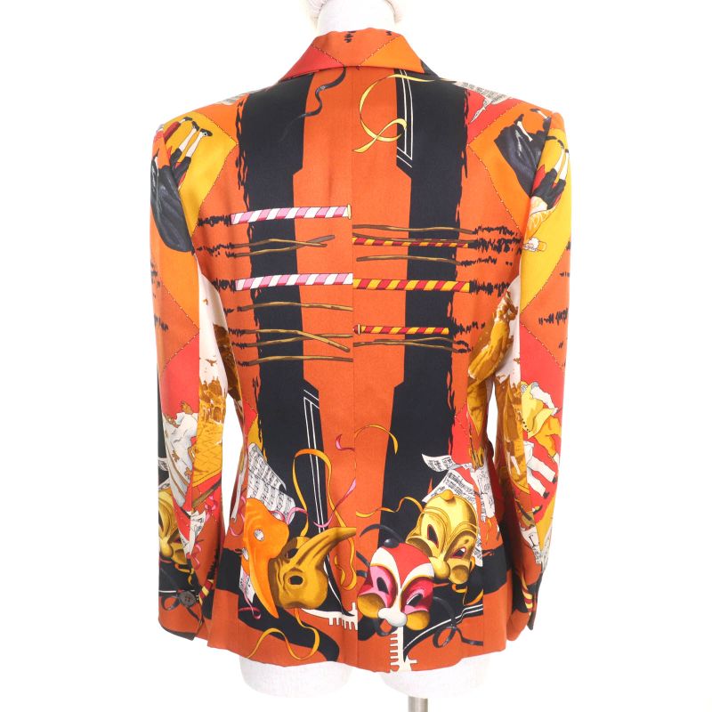 Hermes Vintage LE Carnaval DE Venise Carnival Of Venice 100% Silk Tailored