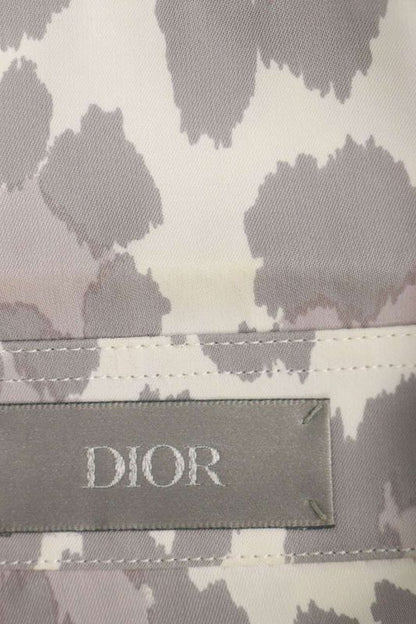 Dior 243c556c5662 Short Sleeve Rayon Shirt With Leopard Pattern Men's 42
