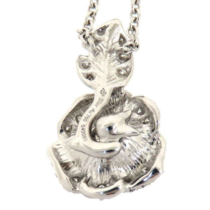 Christian DIOR Rose Dior Bagatelle Necklace Diamond 18K White Gold 750 White