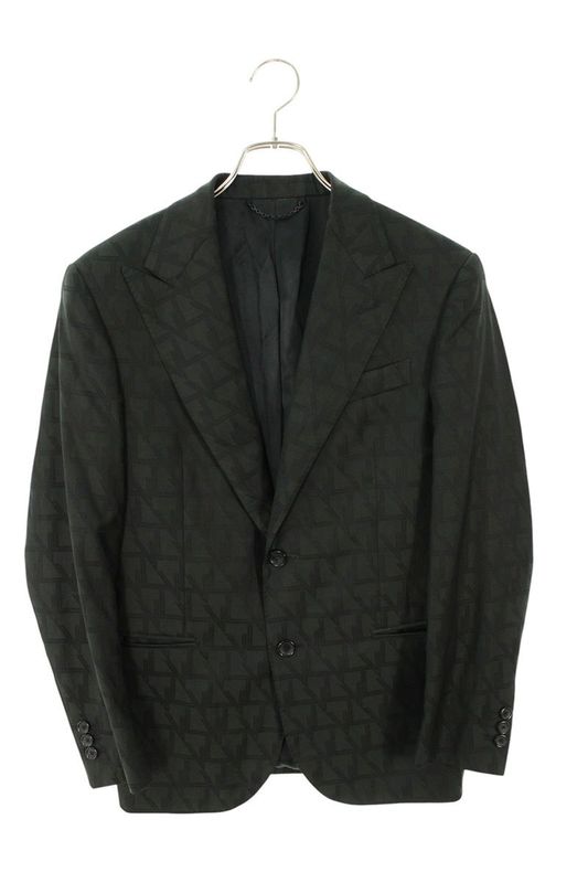 Louis Vuitton Rm232f R54 HPF JBE Logo All Over Peaked Lapel Jacket Men 44