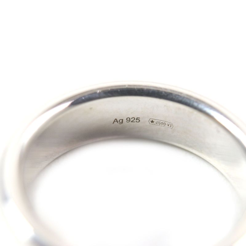  Gucci 774052 Diagonal Interlocking G Current Item Ring / Ring Ag925 Silver 17