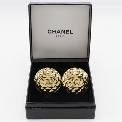 Chanel Coco Mark Matelasse Gold Plated Ladies 37.5g Earrings