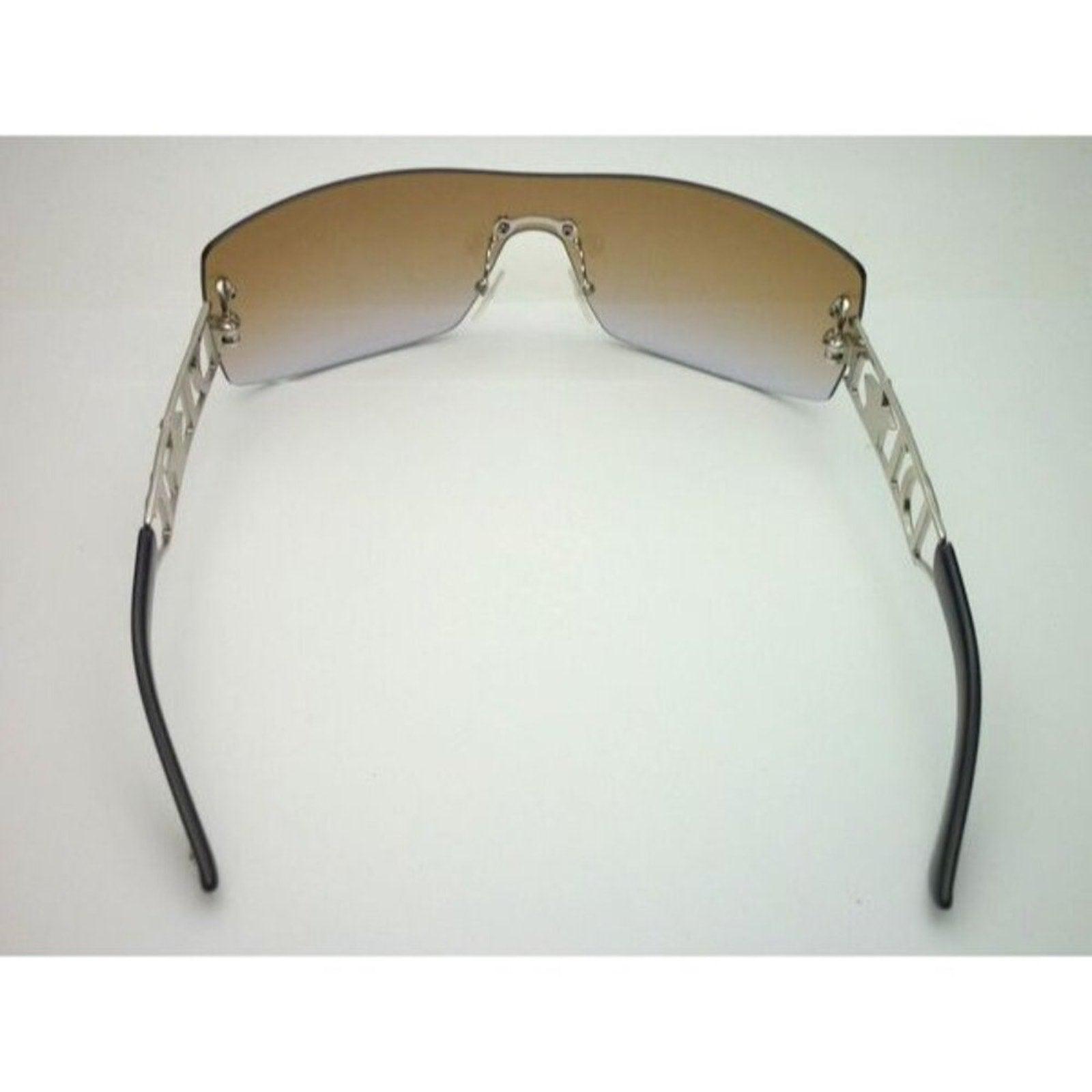 DIOR Diorlywood Rimless Swarovski Crystal Sunglasses Brown Y2K - The Reluxe