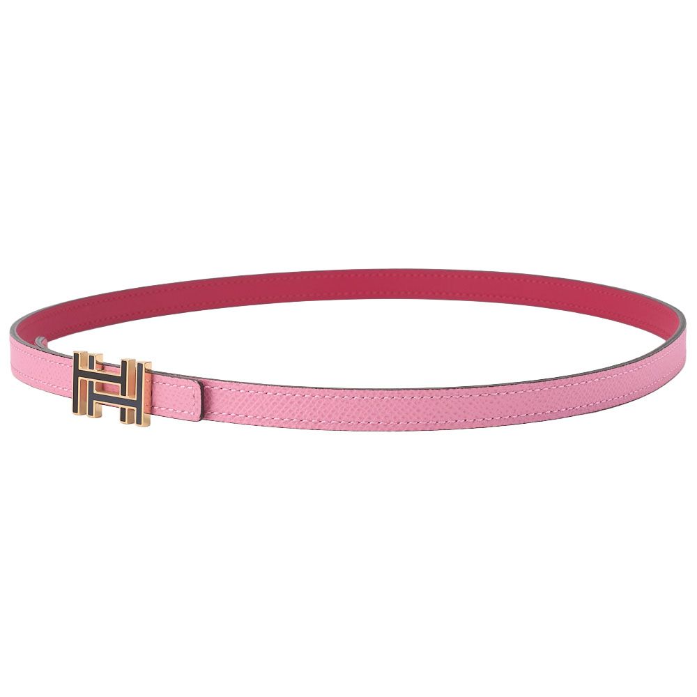 Hermes H O Carre Vosuift X Vaux Epson Belt Pink (gold Hardware) Belt Earring
