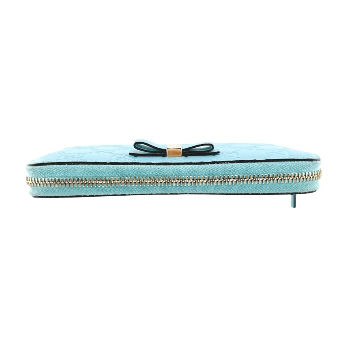 Gucci Guccissima Round Long Wallet GG Light Blue