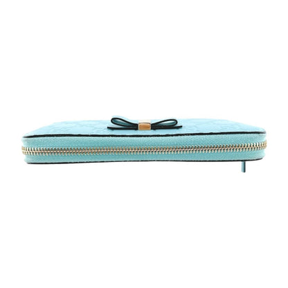 Gucci Guccissima Round Long Wallet GG Light Blue