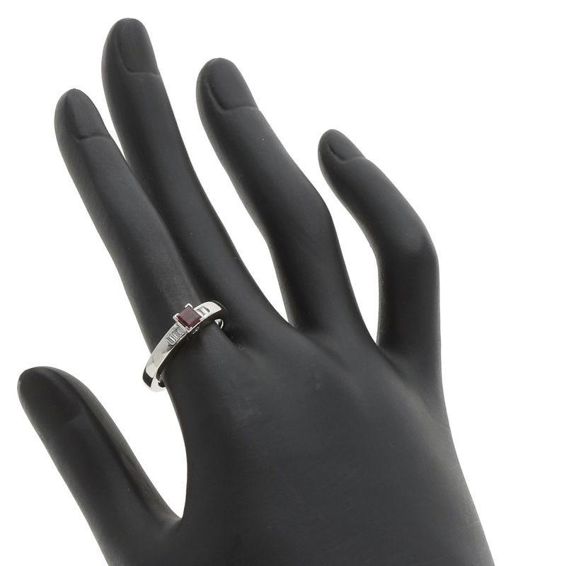 DIOR Garnet Diamond Ring - Pt900 Ladies