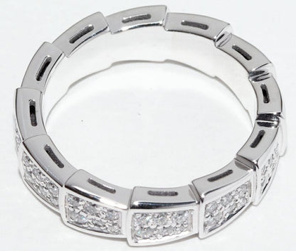 Bulgari Ring 18K White Gold Diamond Serpenti Viper Ring An857940