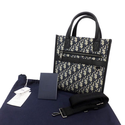 Dior Safari North South Oblique Jacquard Silver Hardware Hand