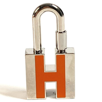 Hermes Pendant Top Cadenna Padlock Charm H Logo Key Metal Silver