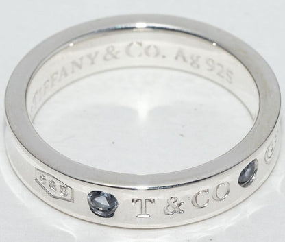 Tiffany & Co Ring SV Sapphire 2P (005ct) 1837 Narrow Ring Width 4mm (016in)