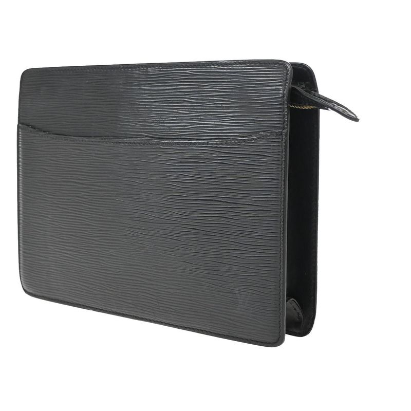 Louis Vuitton Pochette Homme Clutch Bag Epi Black 05kb044