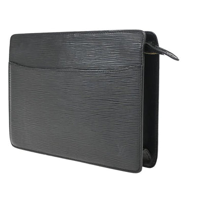 Louis Vuitton Pochette Homme Clutch Bag Epi Black 05kb044