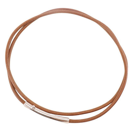 Hermes Double-wound Leather And Metal Brown Ladies Belt