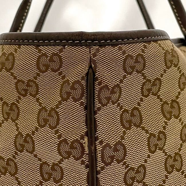 Gucci Tote Bag Beige Brown Interlocking 169945