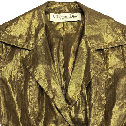 Christian Dior Shiny Linen Coat 7c12088070 Gold F38