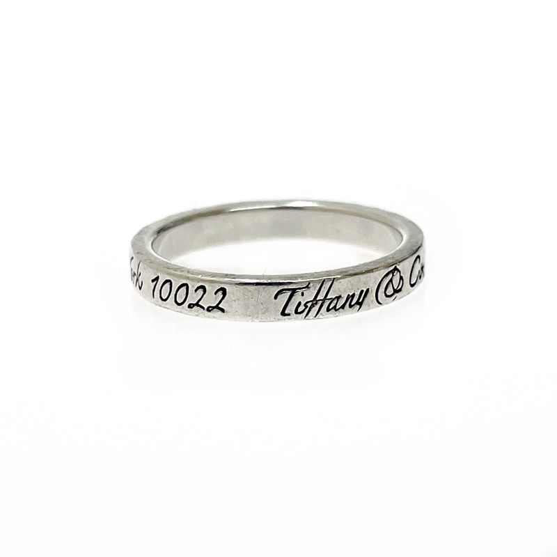 Tiffany & Co Silver Notes Narrow Ring 2.4g 925 Engraved 417972 Ring