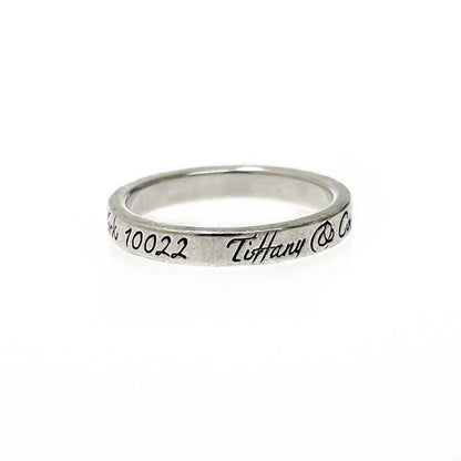 Tiffany & Co Silver Notes Narrow Ring 2.4g 925 Engraved 417972 Ring