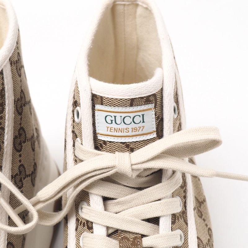 Gucci Tennis 1977 Sneakers Size 7 Shoes GG Pattern High Cut Sneakers Thick