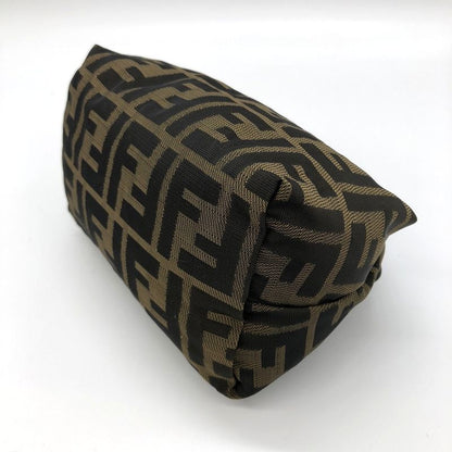 Fendi 2262226540009 Pouch Khaki Nylon/leather Zucca Women Men Fashion